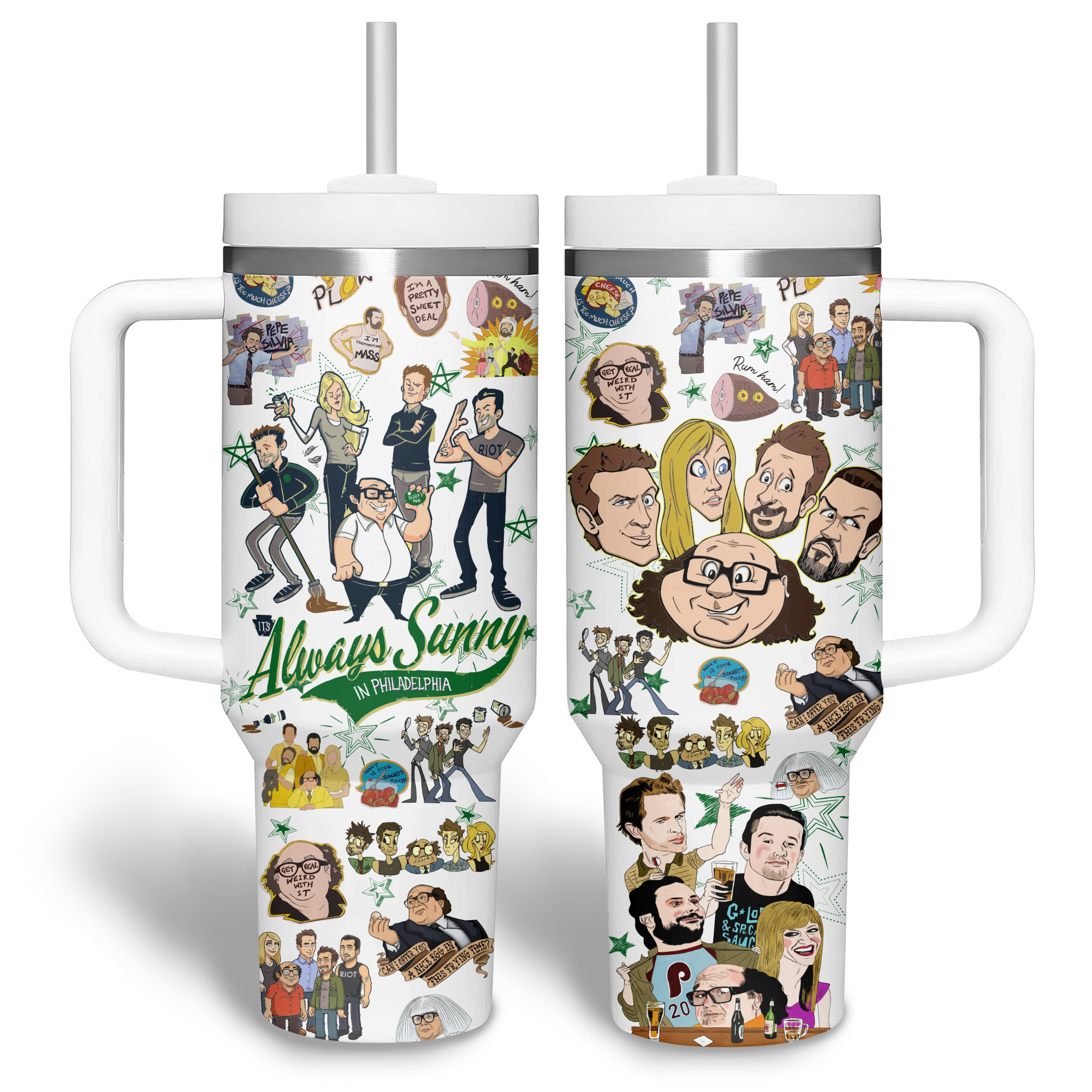 It's Always Sunny in Philadelphia Movies Custom Stanley Cup 40 oz 30 oz Tumbler With Handle