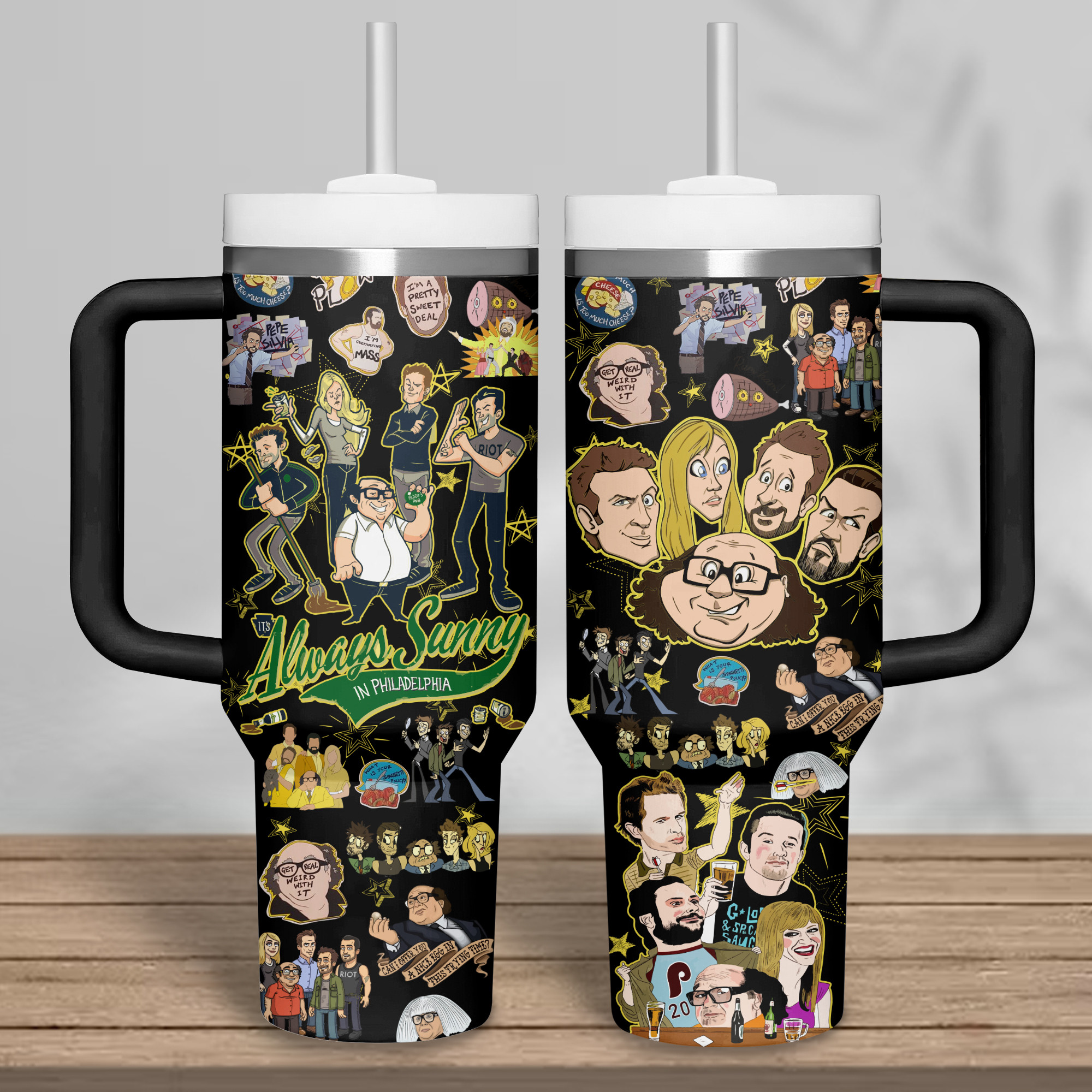 It's Always Sunny in Philadelphia Movies Custom Stanley Cup 40 oz 30 oz Tumbler With Handle