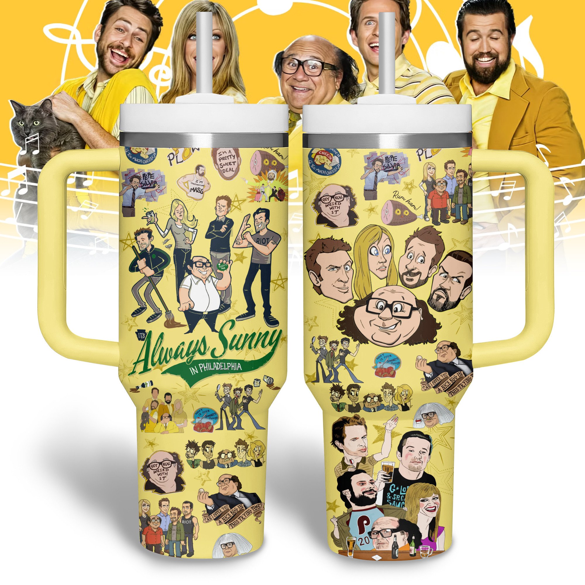 It's Always Sunny in Philadelphia Movies Custom Stanley Cup 40 oz 30 oz Tumbler With Handle