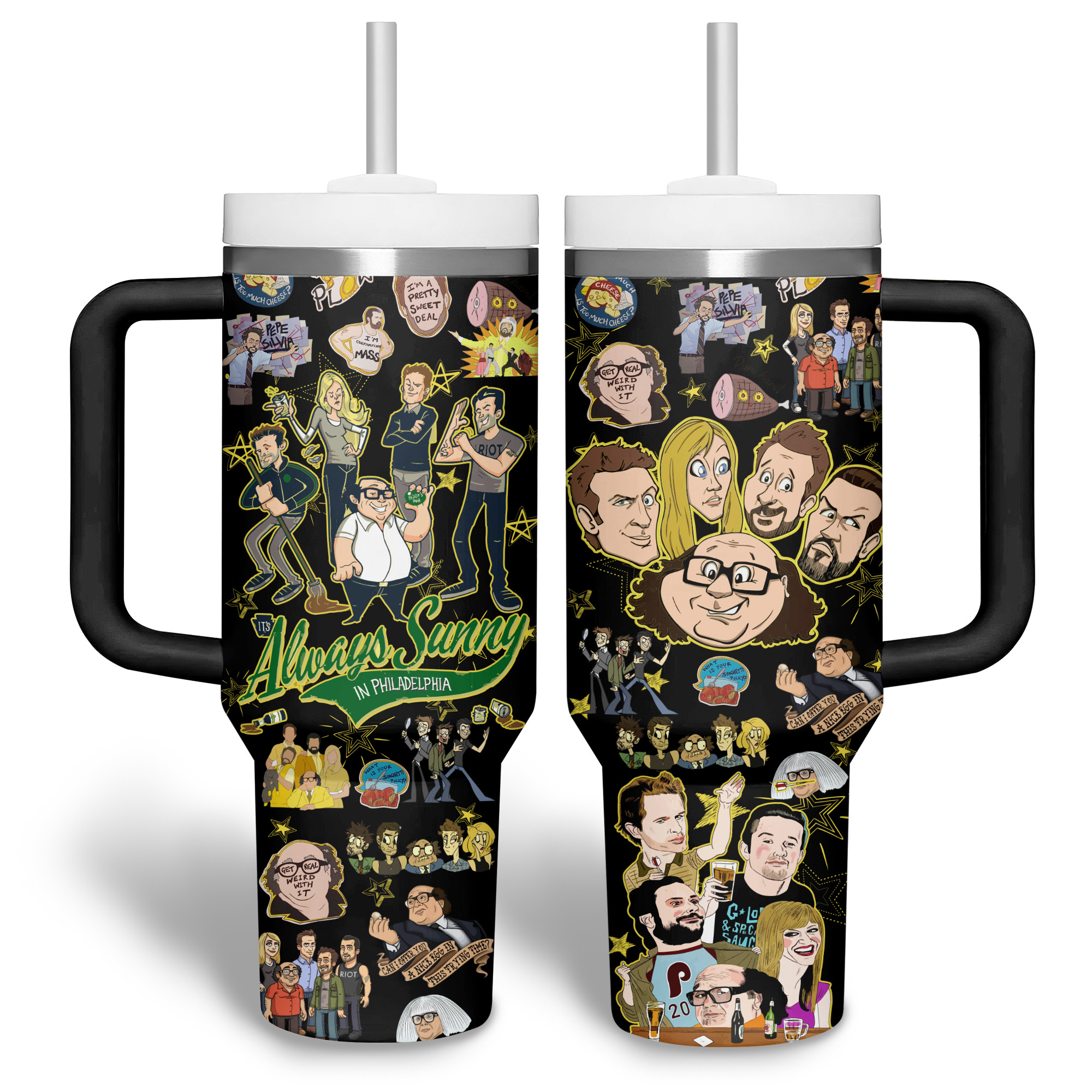 It's Always Sunny in Philadelphia Movies Custom Stanley Cup 40 oz 30 oz Tumbler With Handle