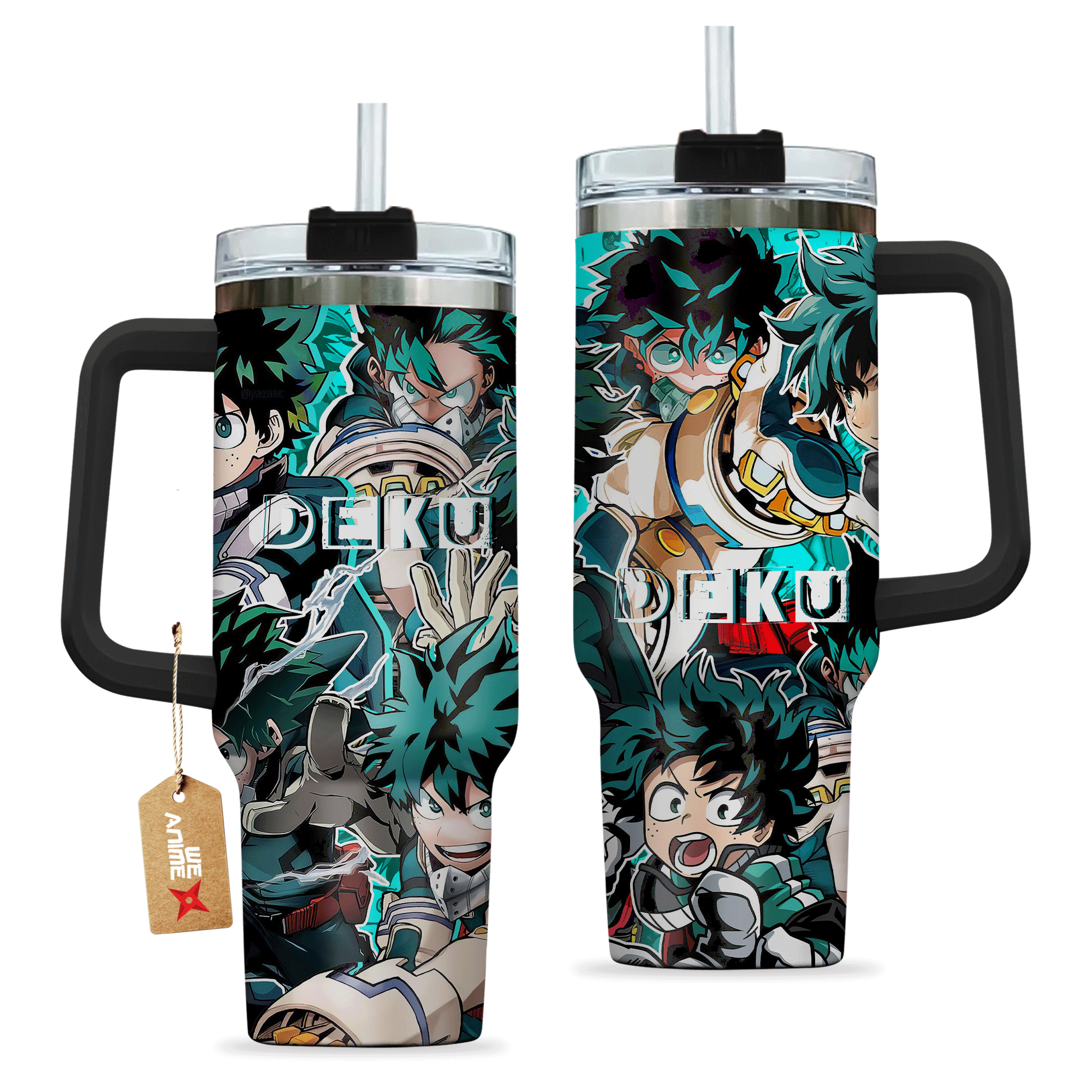 Izuku Midoriya Deku Boku no Hero Academia Anime Custom Stanley Cup 40 oz 30 oz Tumbler With Handle