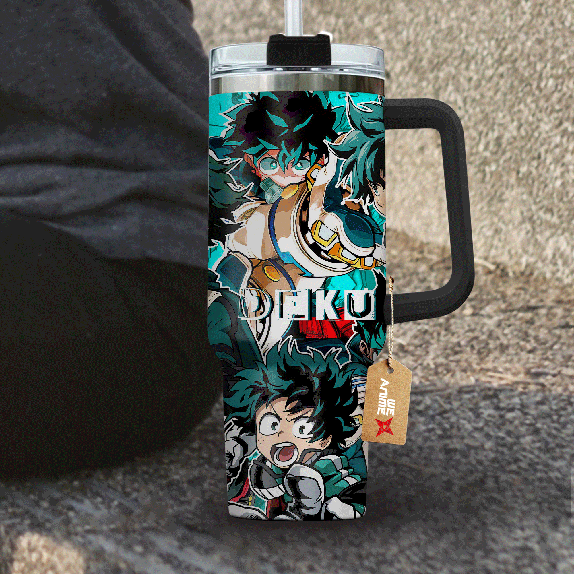 Izuku Midoriya Deku Boku no Hero Academia Anime Custom Stanley Cup 40 oz 30 oz Tumbler With Handle