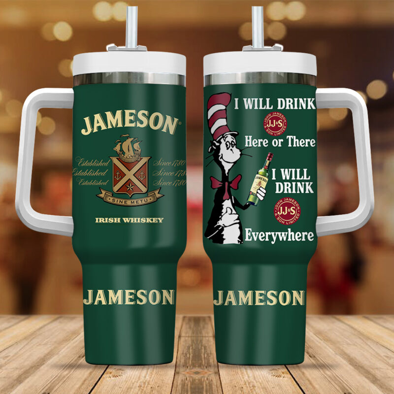 Jameson Drinks Custom Stanley Cup 40 oz 30 oz Tumbler With Handle