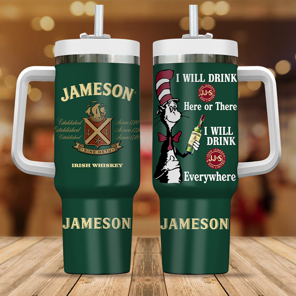 Jameson Drinks Custom Stanley Cup 40 oz 30 oz Tumbler With Handle