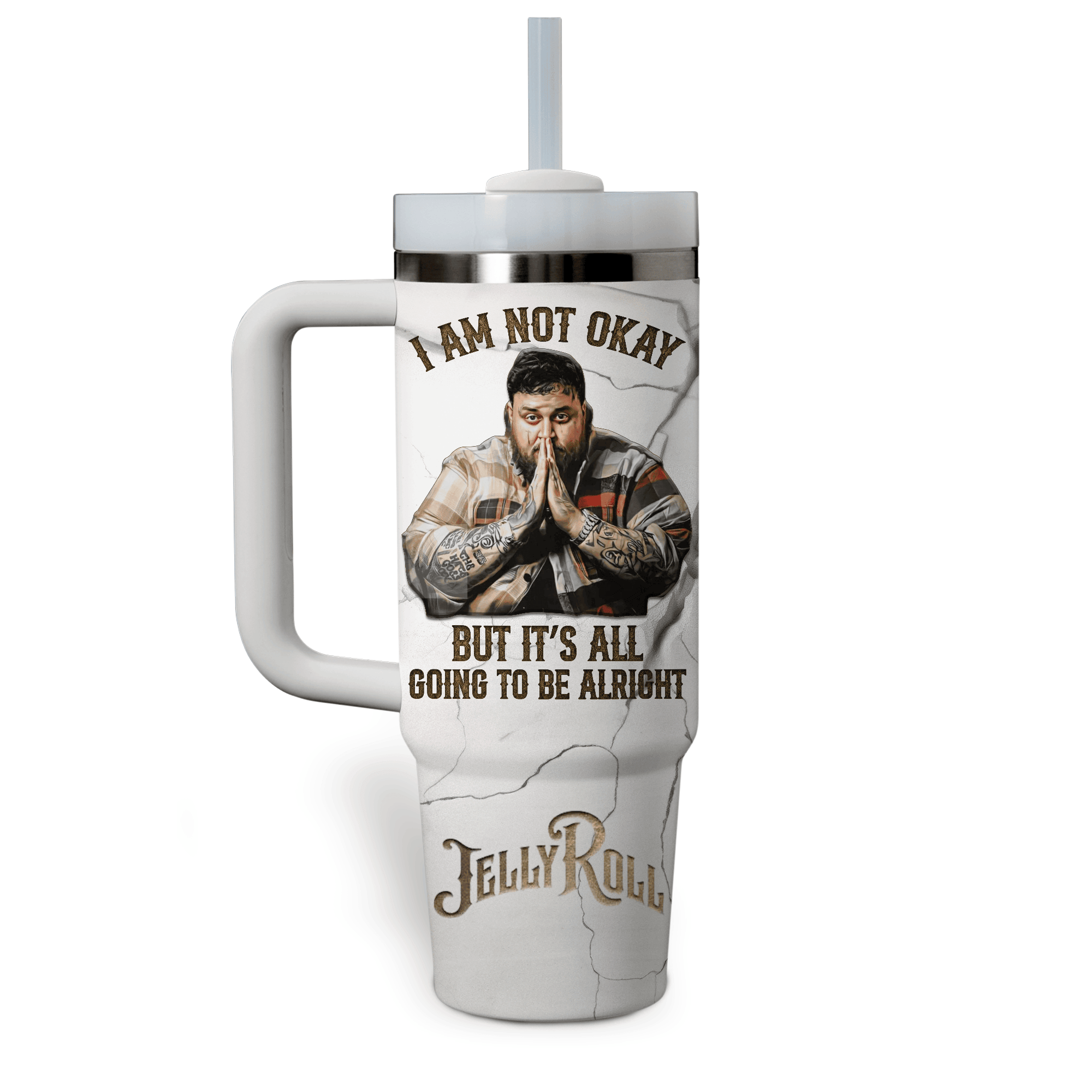 Jelly Roll Music Custom Stanley Cup 40 oz 30 oz Tumbler With Handle