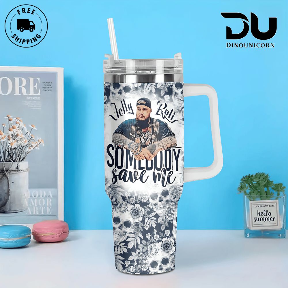 Jelly Roll Music Custom Stanley Cup 40 oz 30 oz Tumbler With Handle