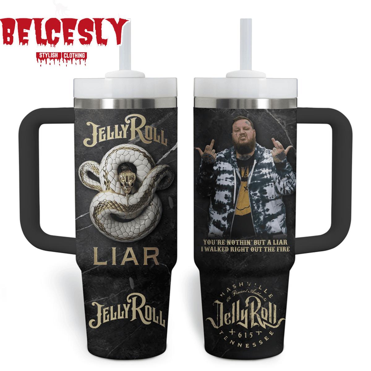 Jelly Roll Music Custom Stanley Cup 40 oz 30 oz Tumbler With Handle