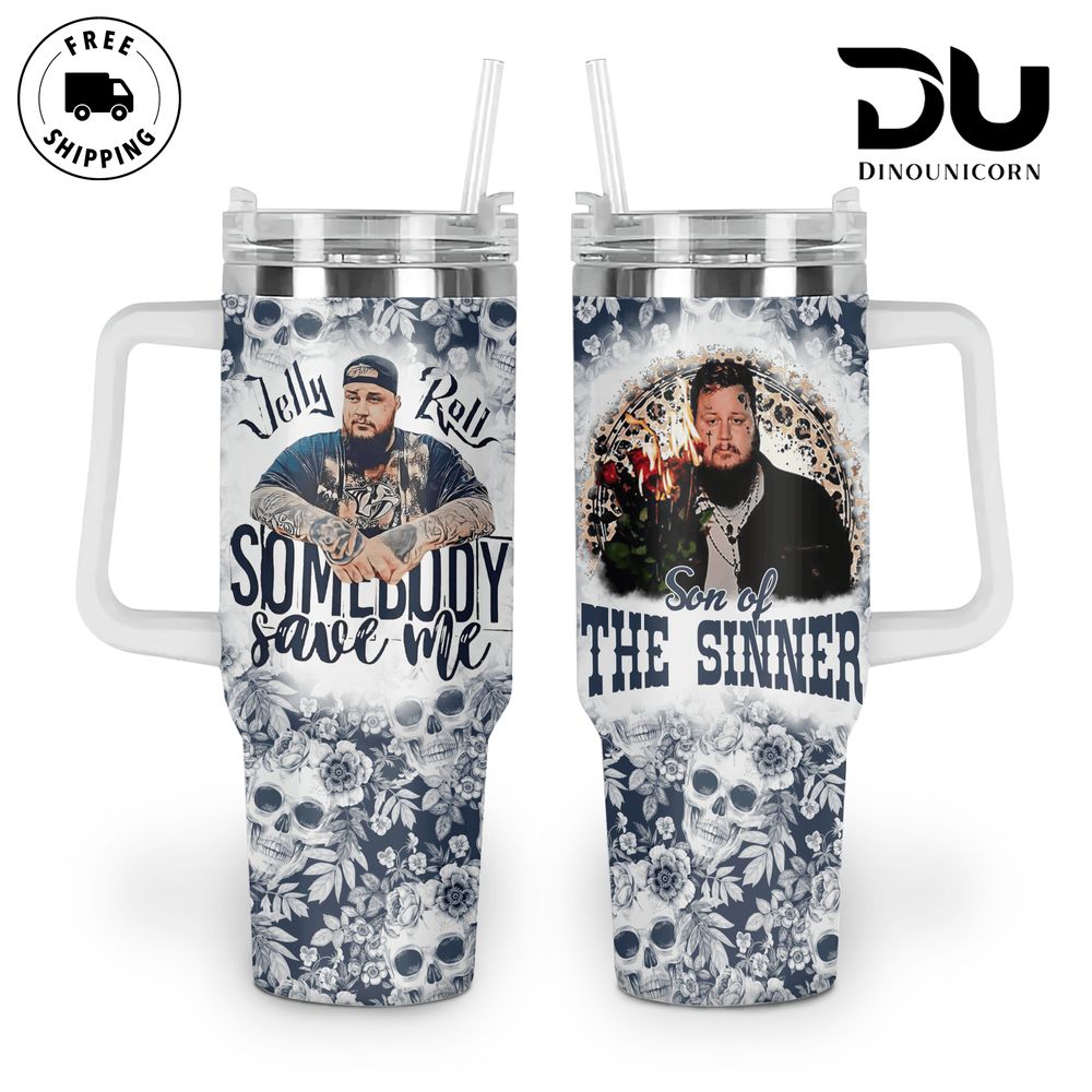 Jelly Roll Music Custom Stanley Cup 40 oz 30 oz Tumbler With Handle