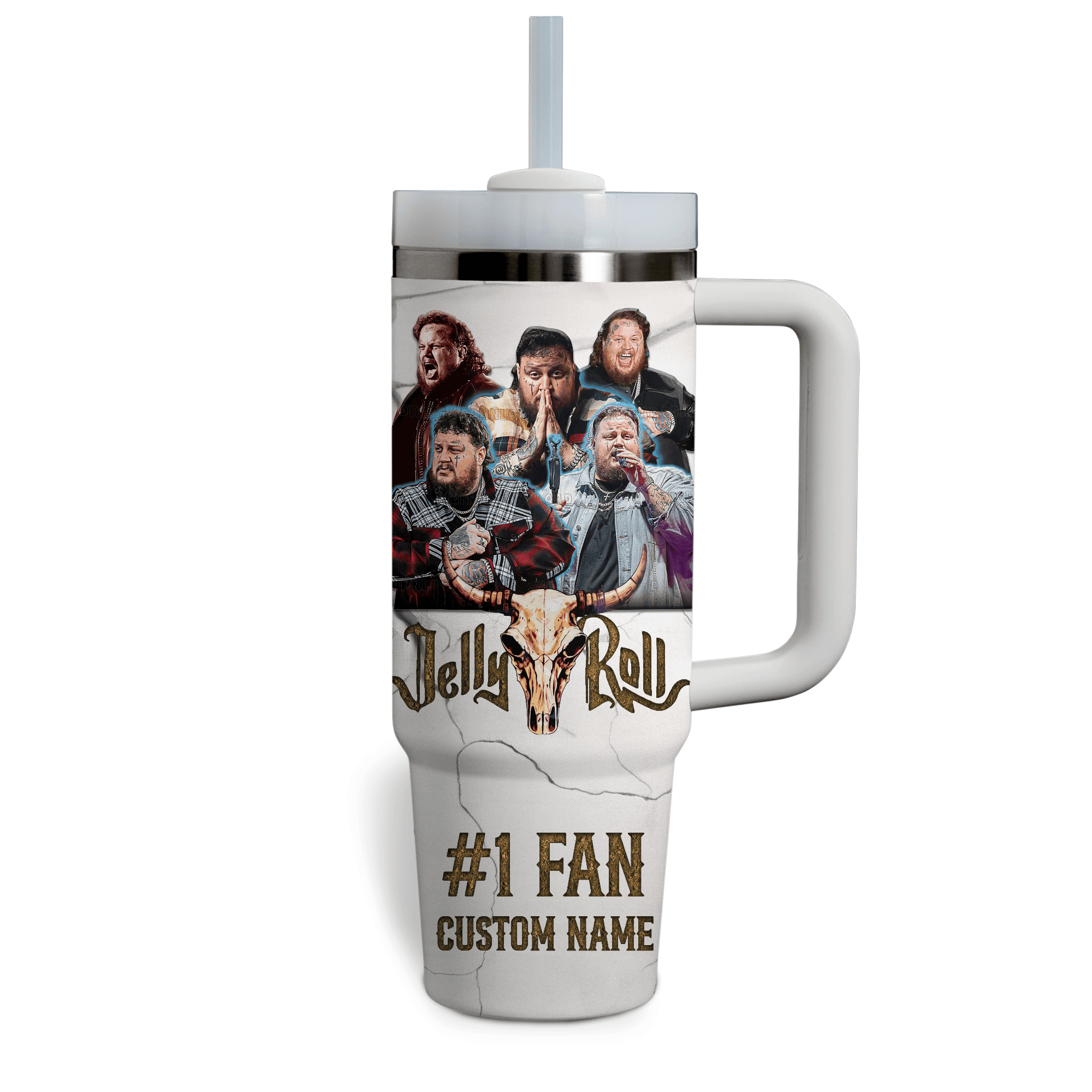 Jelly Roll Music Custom Stanley Cup 40 oz 30 oz Tumbler With Handle