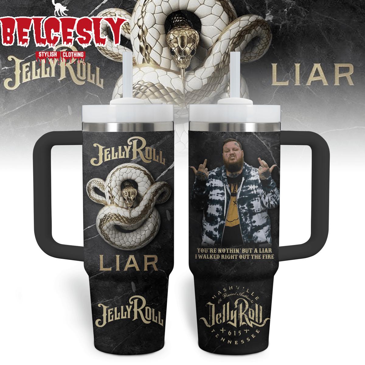 Jelly Roll Music Custom Stanley Cup 40 oz 30 oz Tumbler With Handle