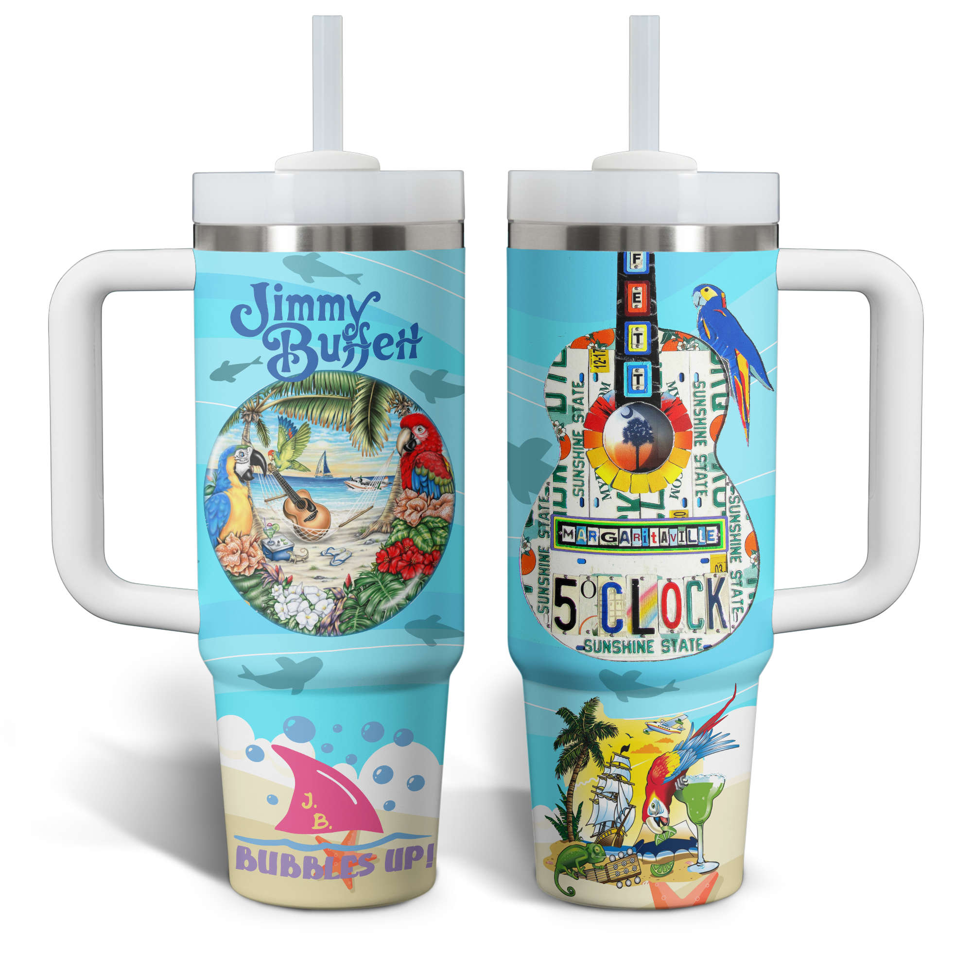 Jimmy Buffett Music Custom Stanley Cup 40 oz 30 oz Tumbler With Handle