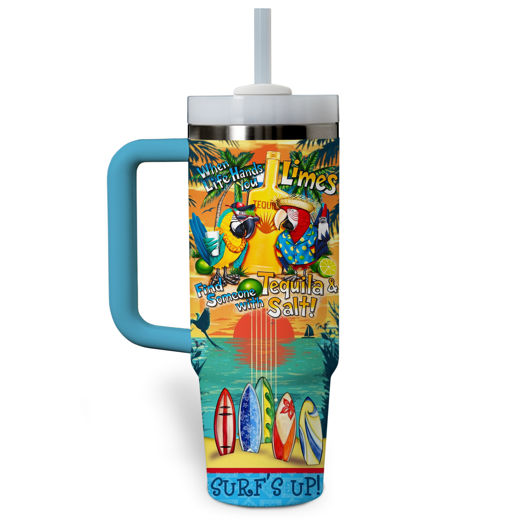 Jimmy Buffett Music Custom Stanley Cup 40 oz 30 oz Tumbler With Handle