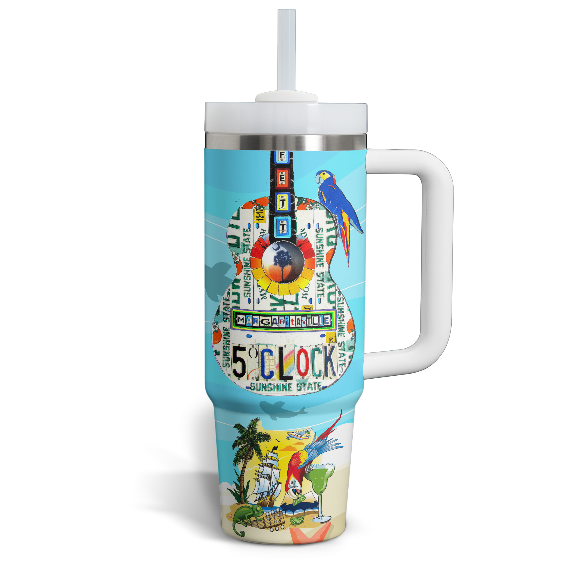 Jimmy Buffett Music Custom Stanley Cup 40 oz 30 oz Tumbler With Handle