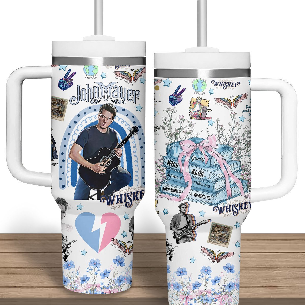 John Mayer Music Custom Stanley Cup 40 oz 30 oz Tumbler With Handle