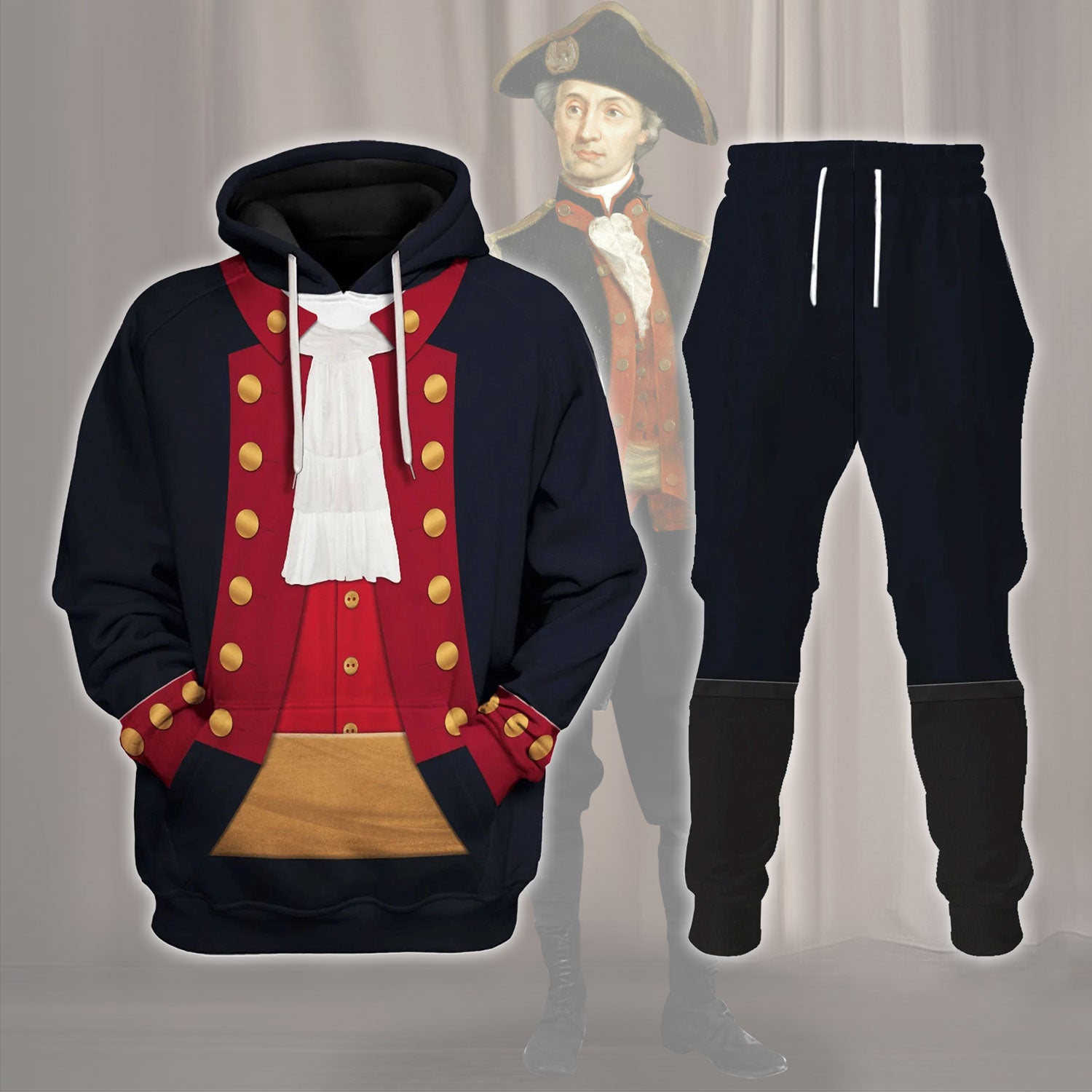 John Paul Jones Revolutionary War Costume Hoodie Sweatshirt T-Shirt Sweatpants Tracksuit - Stormmerch Exclusive