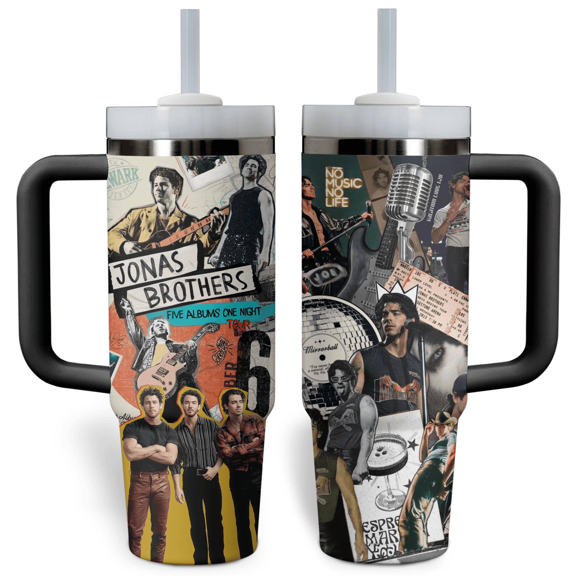 Jonas Brothers Music Custom Stanley Cup 40 oz 30 oz Tumbler With Handle