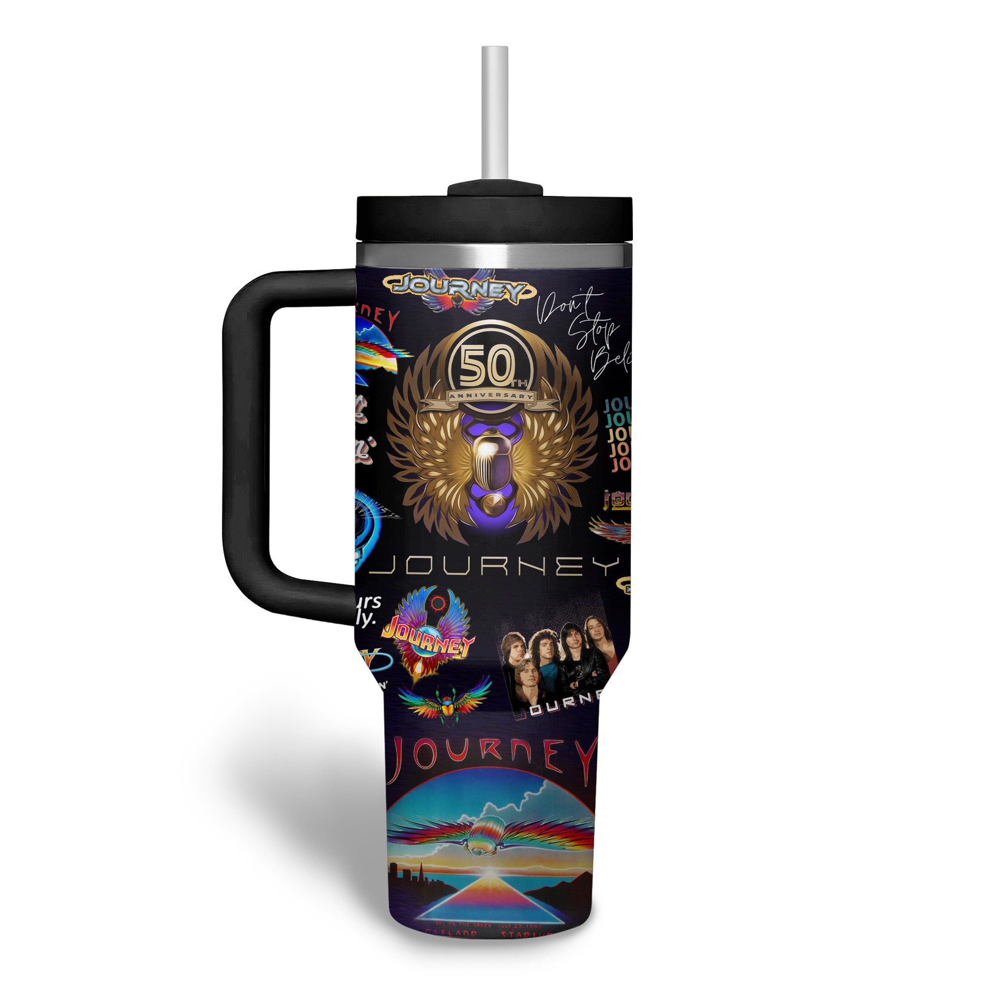 Journey Band Music Custom Stanley Cup 40 oz 30 oz Tumbler With Handle
