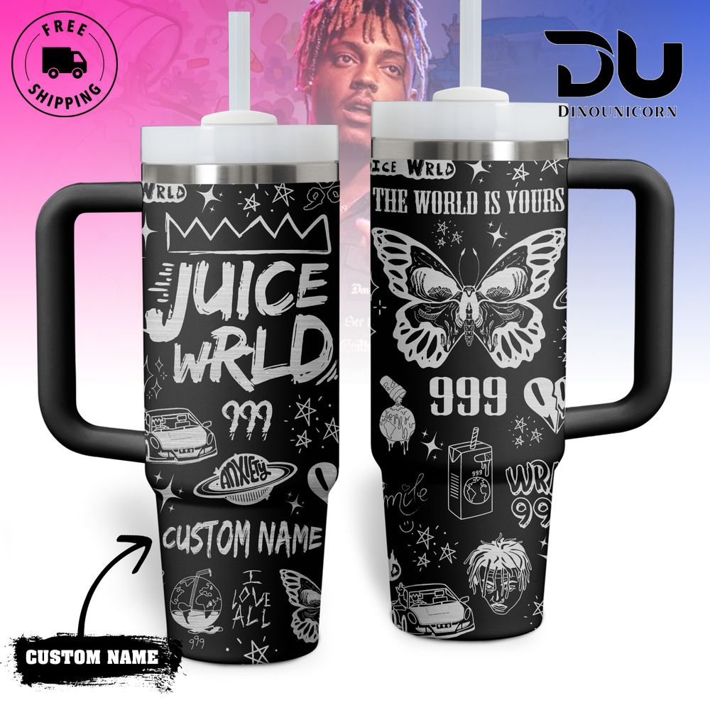 Juice Wrld Music Custom Stanley Cup 40 oz 30 oz Tumbler With Handle