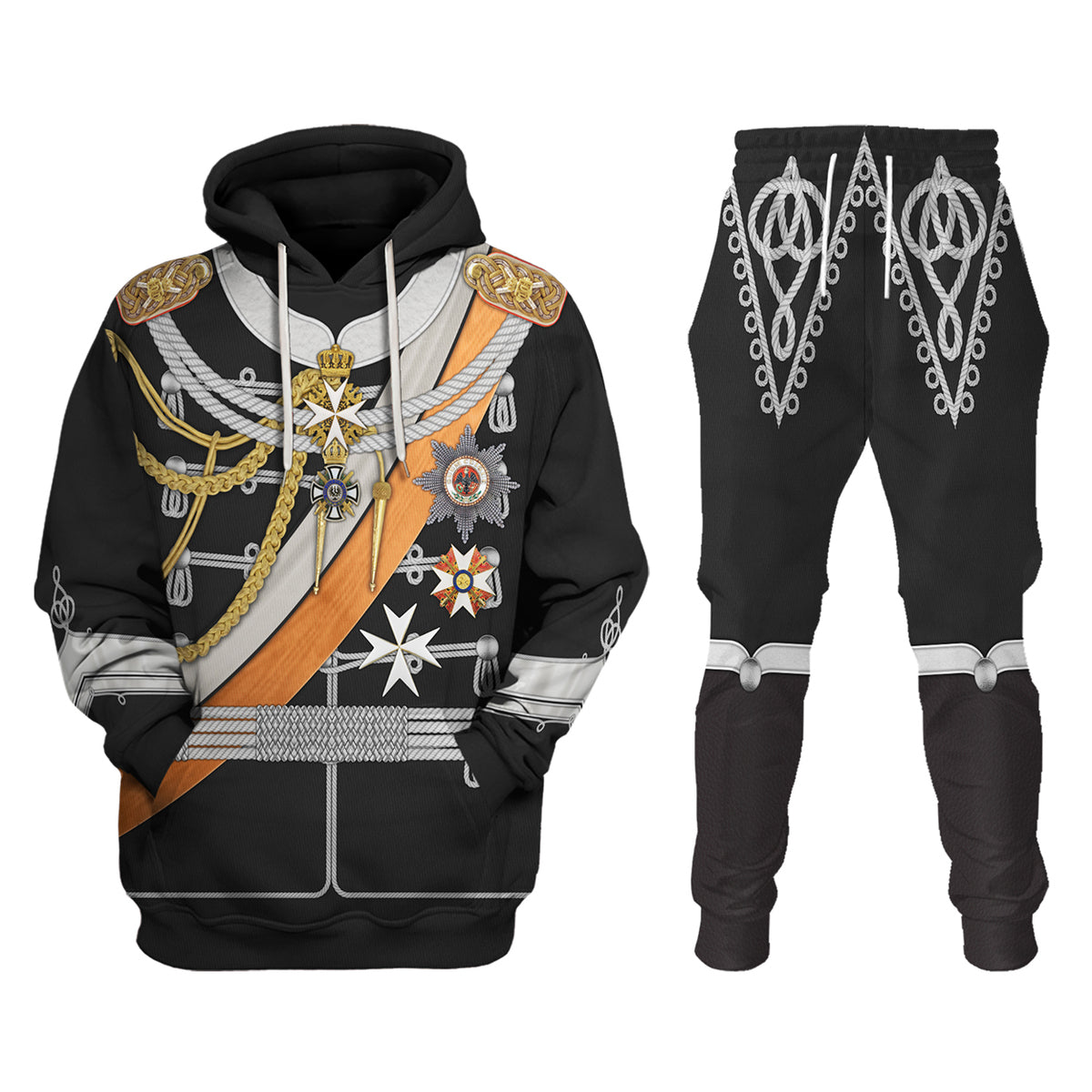 Kaiser Wilhelm II Uniform German Emperor & King of Prussia Costume Hoodie Sweatshirt T-Shirt Sweatpants Tracksuit - Stormmerch Exclusive