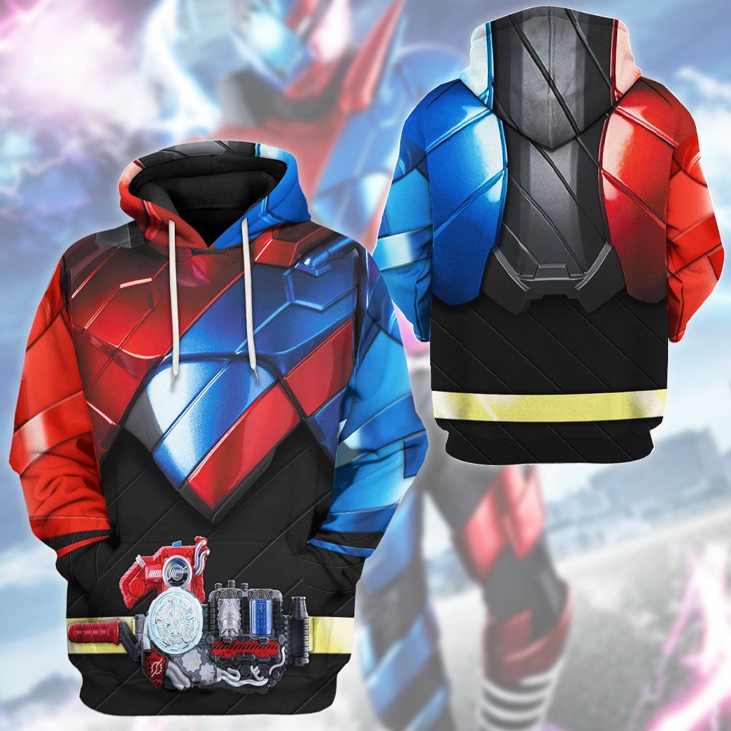Kamen Rider Build Rabbit Tank Costume Hoodie Sweatshirt T-Shirt Sweatpants Tracksuit - Stormmerch Exclusive