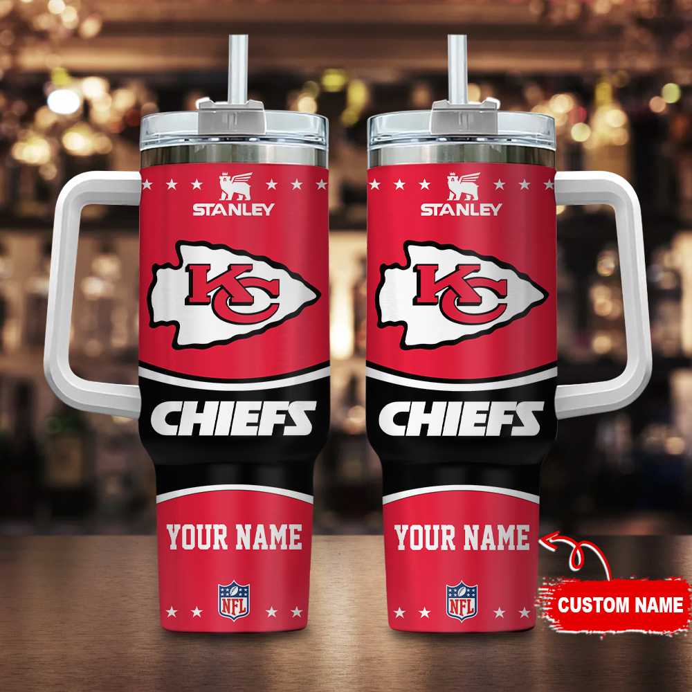 Kansas City Chiefs NFL Custom Stanley Cup 40 oz 30 oz Tumbler With Handle