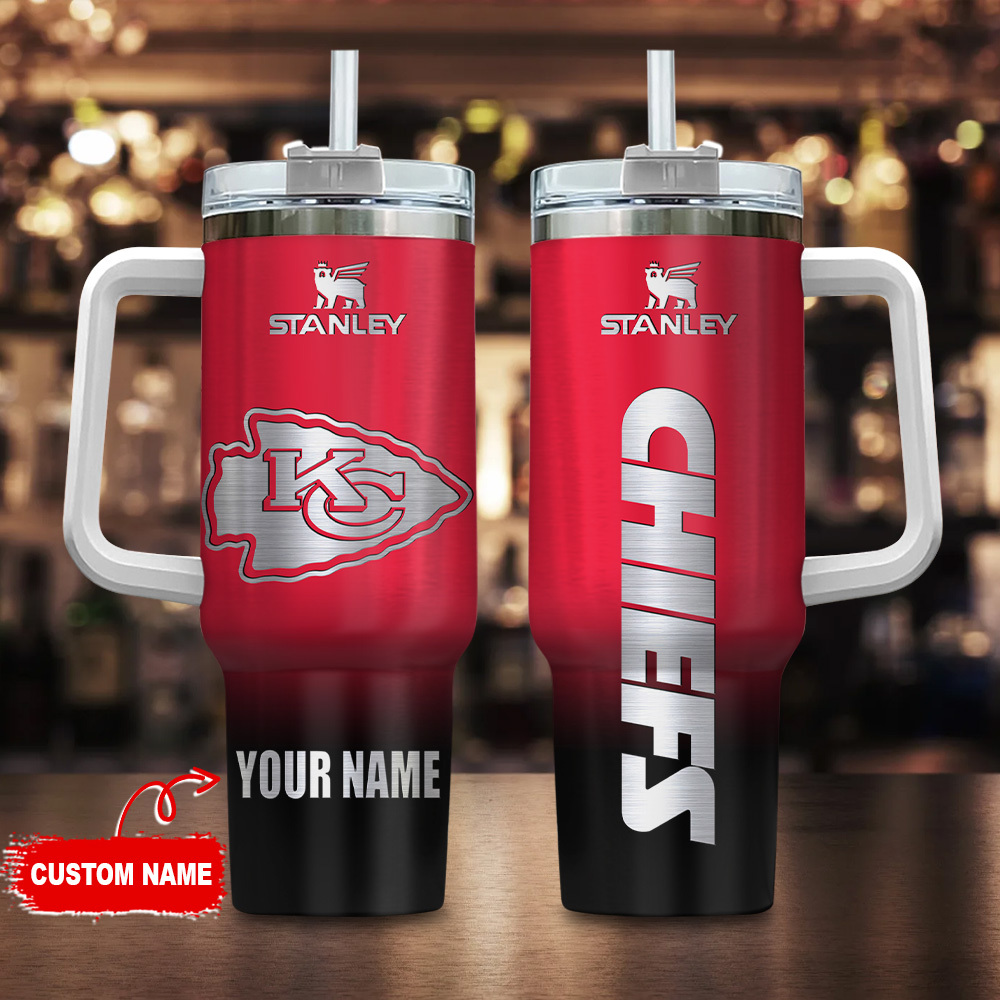 Kansas City Chiefs NFL Custom Stanley Cup 40 oz 30 oz Tumbler With Handle