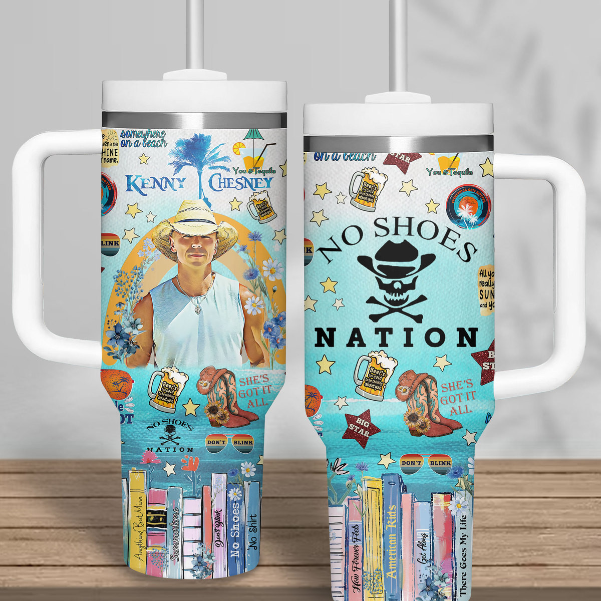 Kenny Chesney Music Custom Stanley Cup 40 oz 30 oz Tumbler With Handle