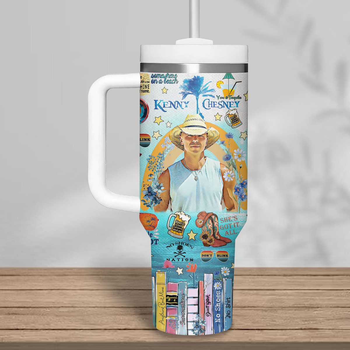 Kenny Chesney Music Custom Stanley Cup 40 oz 30 oz Tumbler With Handle