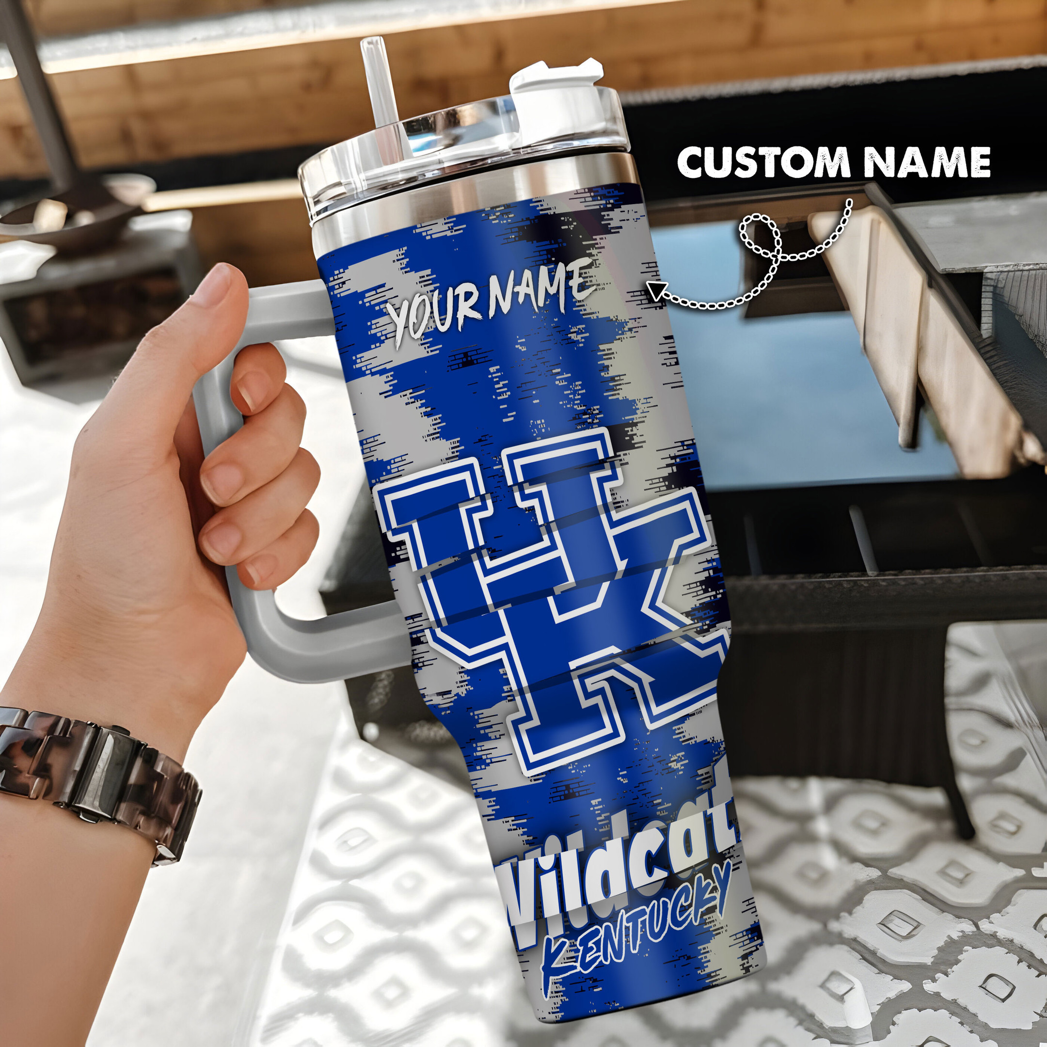 Kentucky Wildcats NCAA Custom Stanley Cup 40 oz 30 oz Tumbler With Handle