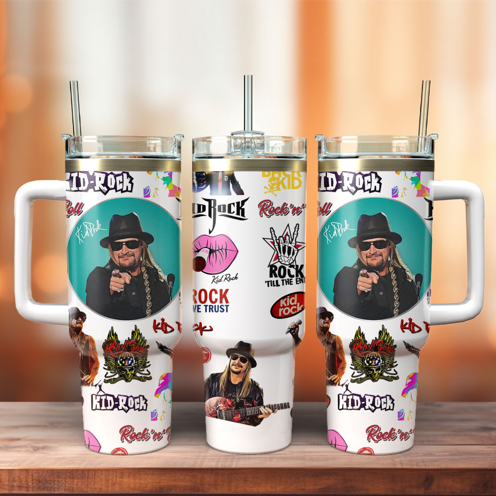 Kid Rock Music Custom Stanley Cup 40 oz 30 oz Tumbler With Handle
