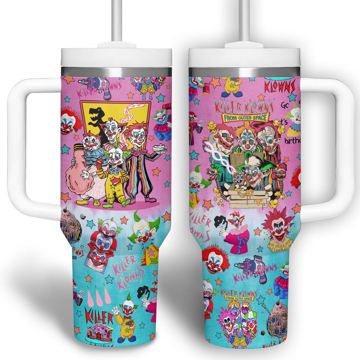 Killer Klowns from Outer Space Movies Custom Stanley Cup 40 oz 30 oz Tumbler With Handle