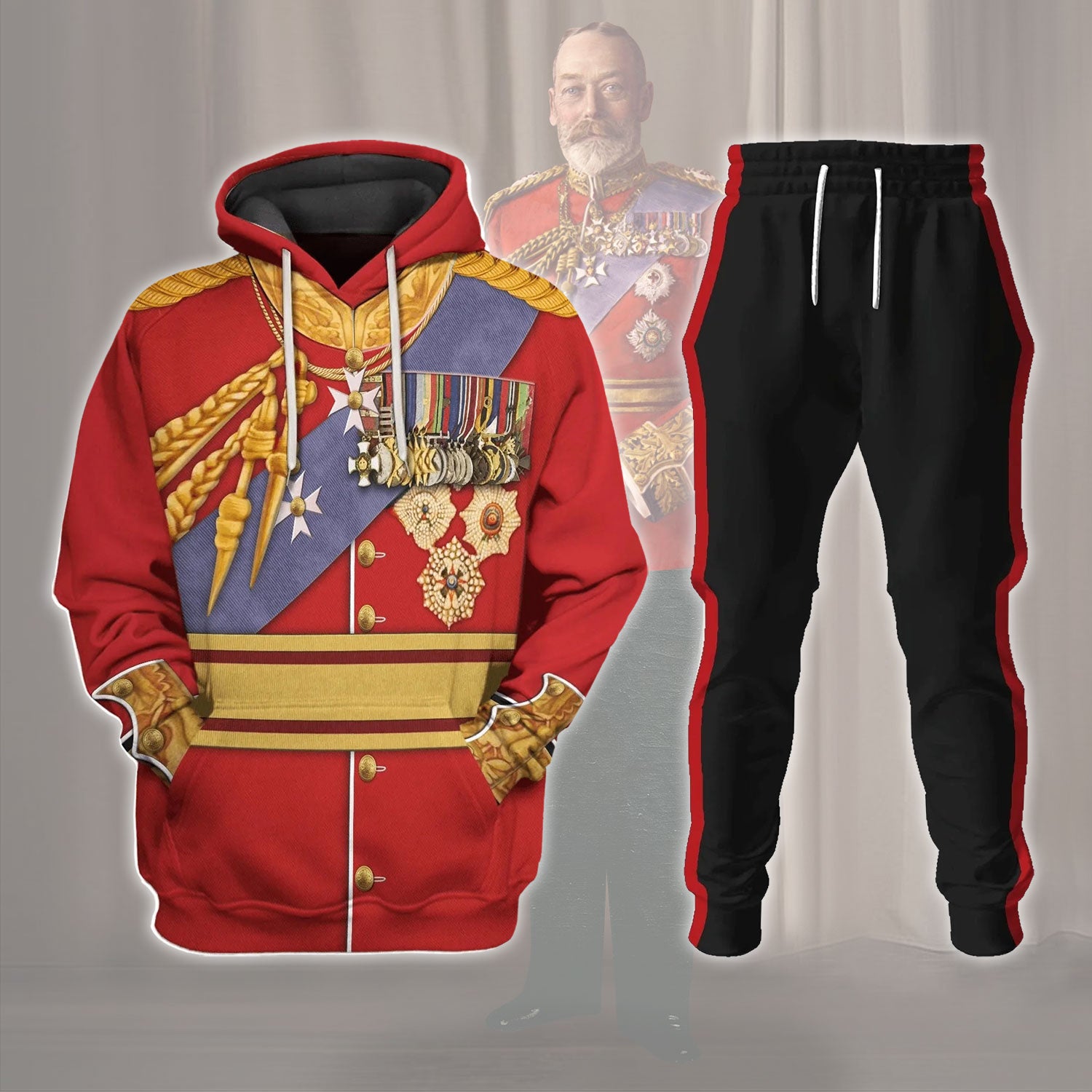 King George V King of the United Kingdom Costume Hoodie Sweatshirt T-Shirt Sweatpants Tracksuit - Stormmerch Exclusive