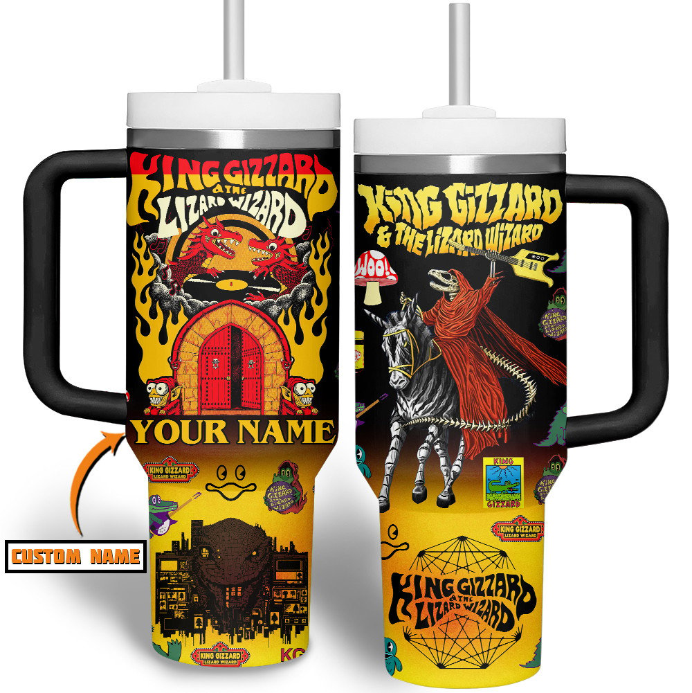 King Gizzard & The Lizard Wizard Music Custom Stanley Cup 40 oz 30 oz Tumbler With Handle