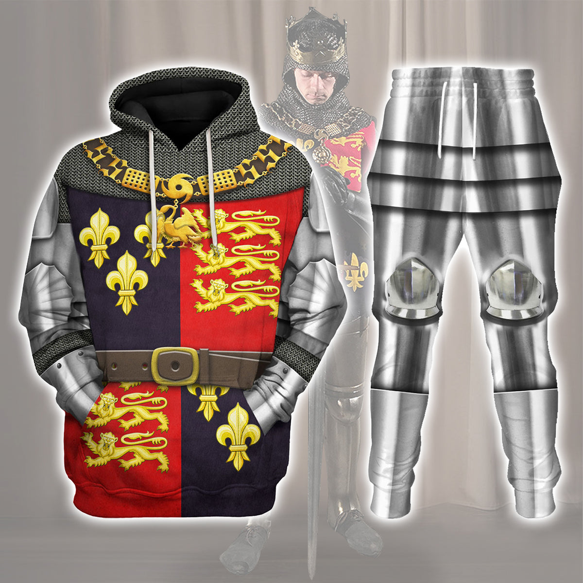 King Henry V-Battle of Agincourt Knights Costume Hoodie Sweatshirt T-Shirt Sweatpants Tracksuit - Stormmerch Exclusive