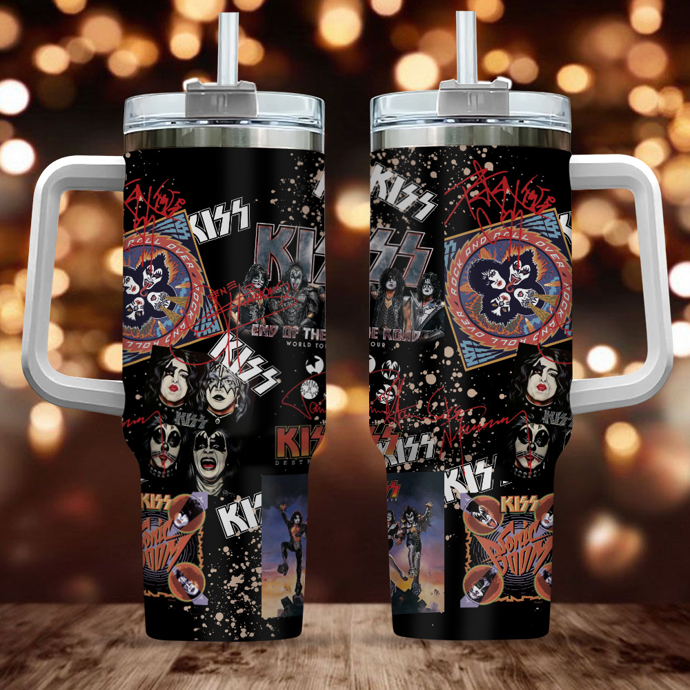 Kiss Band Music Custom Stanley Cup 40 oz 30 oz Tumbler With Handle