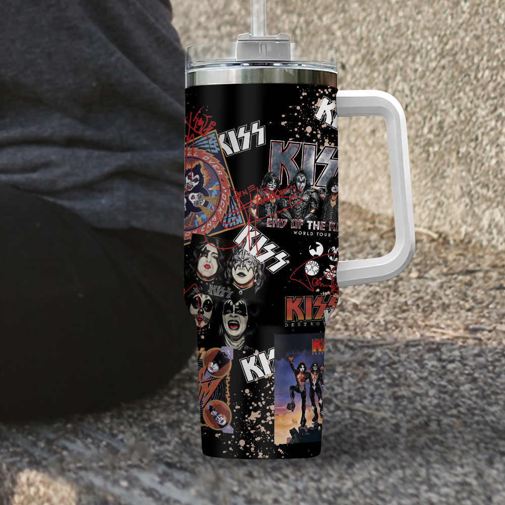 Kiss Band Music Custom Stanley Cup 40 oz 30 oz Tumbler With Handle