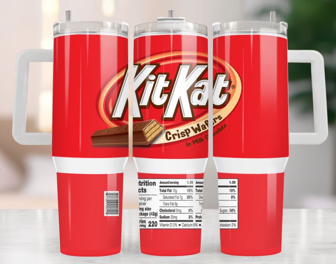 Kit Kat Crisp Wafers Milk Chocolate Custom Stanley Cup 40 oz 30 oz Tumbler With Handle