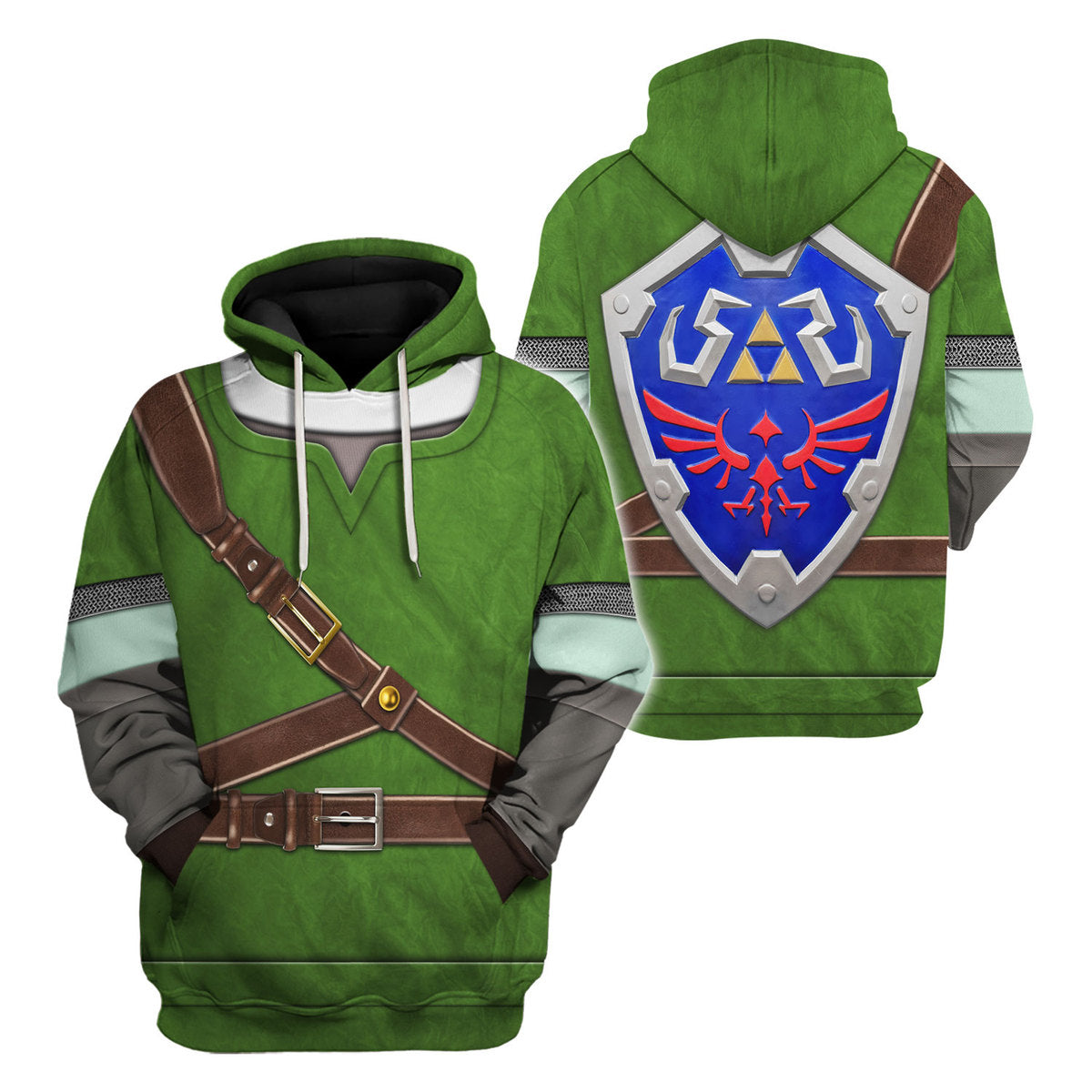 Knights of Skyloft Green Shield Unisex Hoodie Sweatshirt T-shirt Sweatpants Cosplay - Stormmerch Exclusive