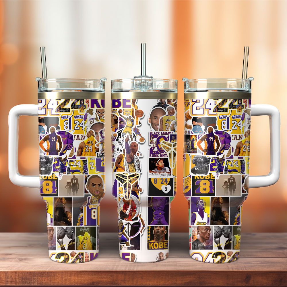 Kobe Bryant Los Angeles Lakers Basketball NBA Sport Custom Stanley Cup 40 oz 30 oz Tumbler With Handle