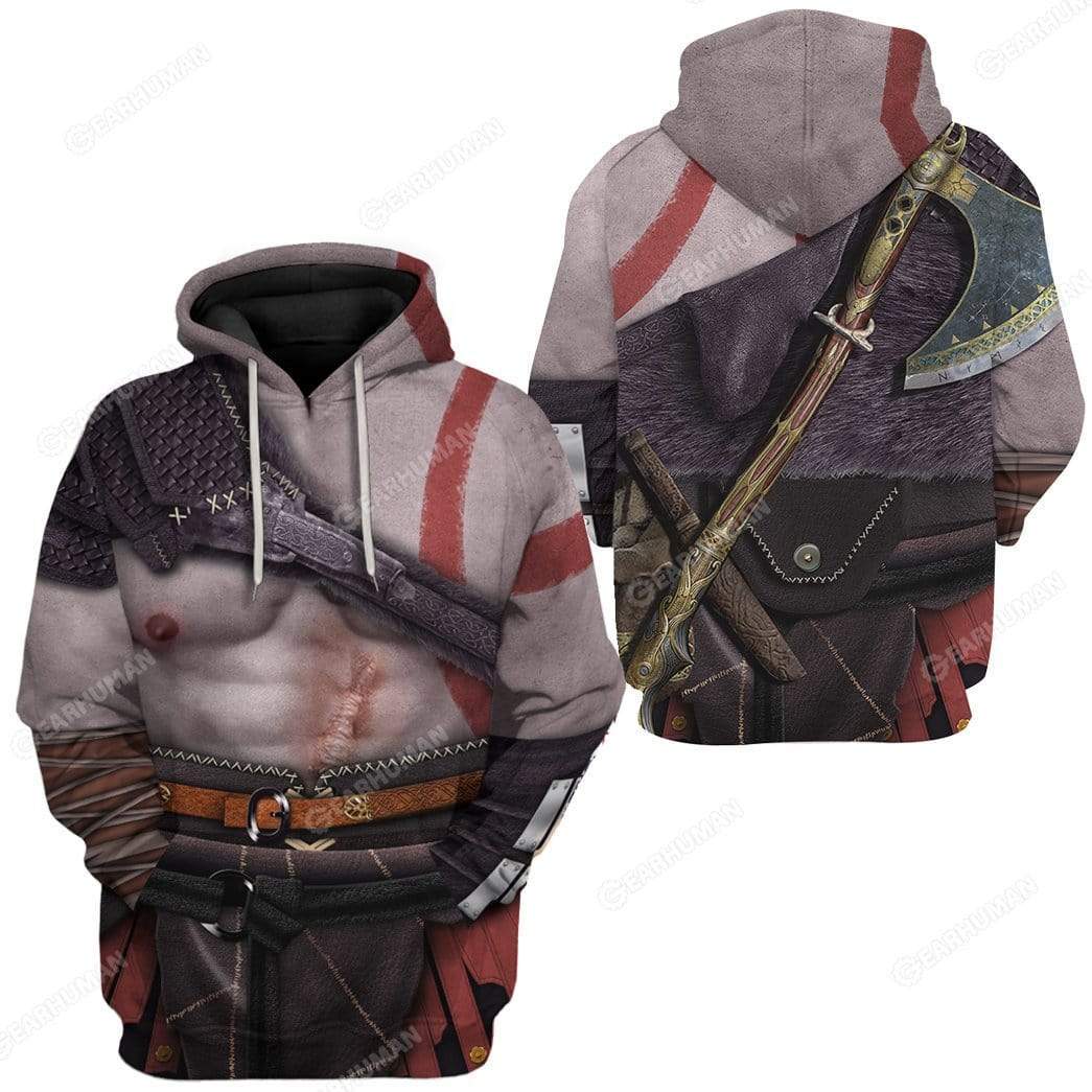 Kratos Costume Hoodie Sweatshirt T-Shirt Sweatpants Tracksuit - Stormmerch Exclusive