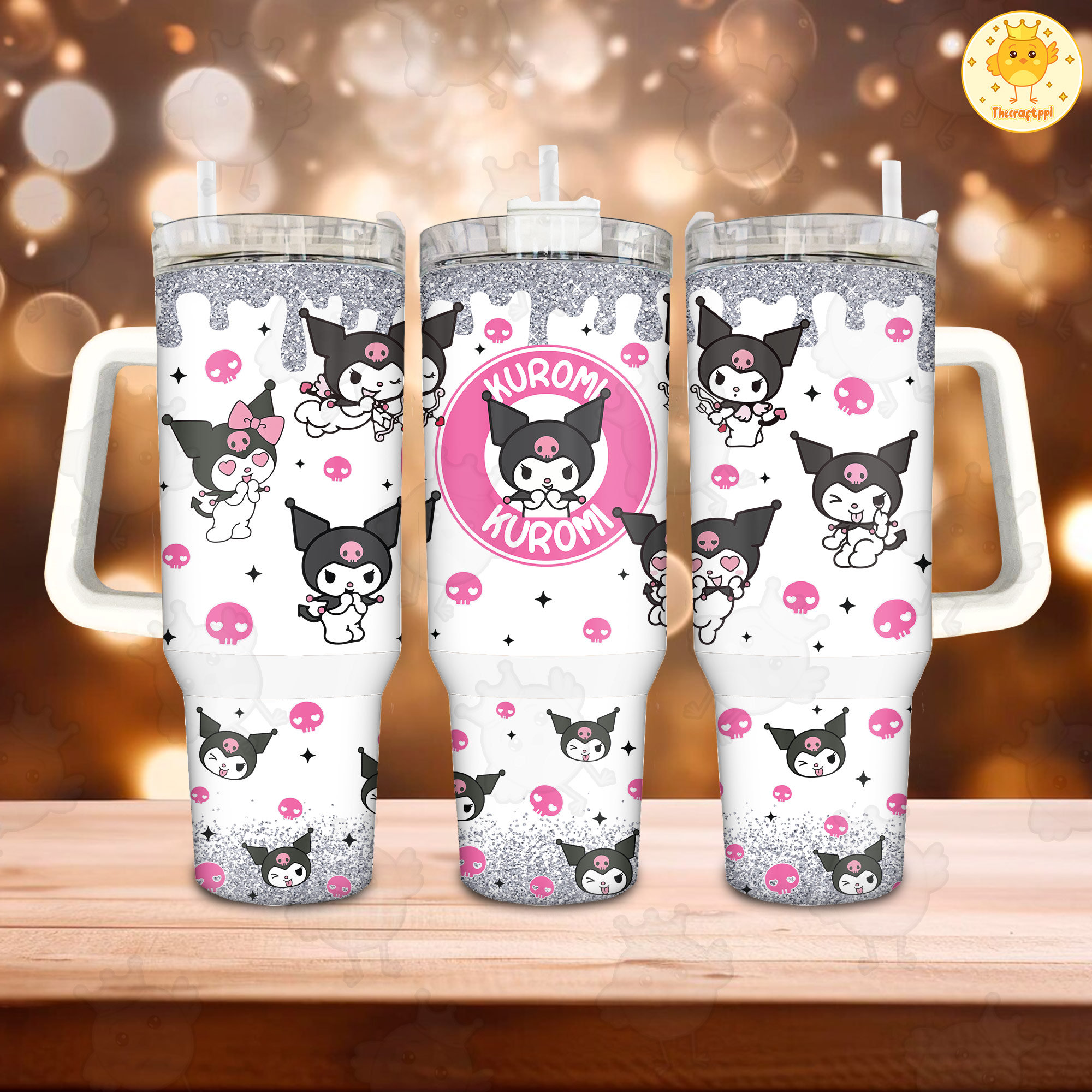 Kuromi Sanrio Cartoon Custom Stanley Cup 40 oz 30 oz Tumbler With Handle