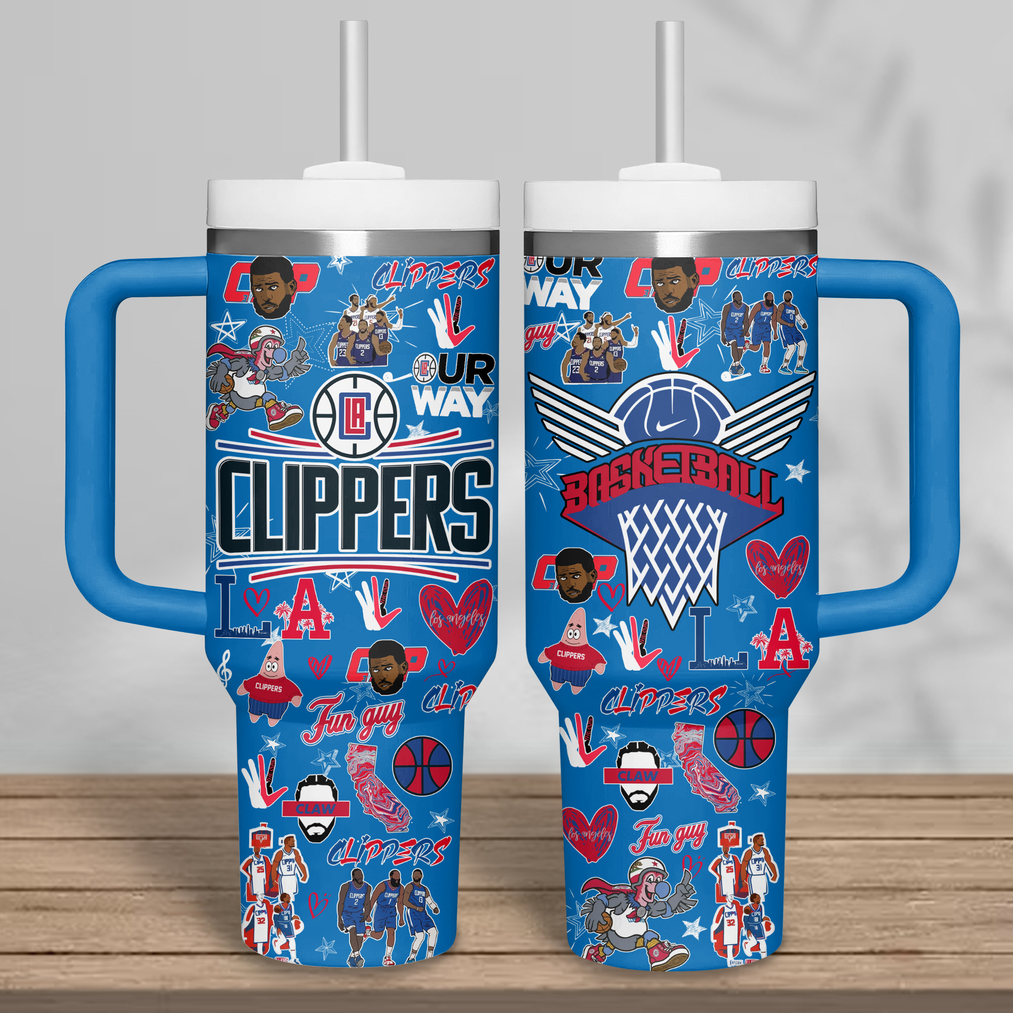LA Clippers NBA Custom Stanley Cup 40 oz 30 oz Tumbler With Handle