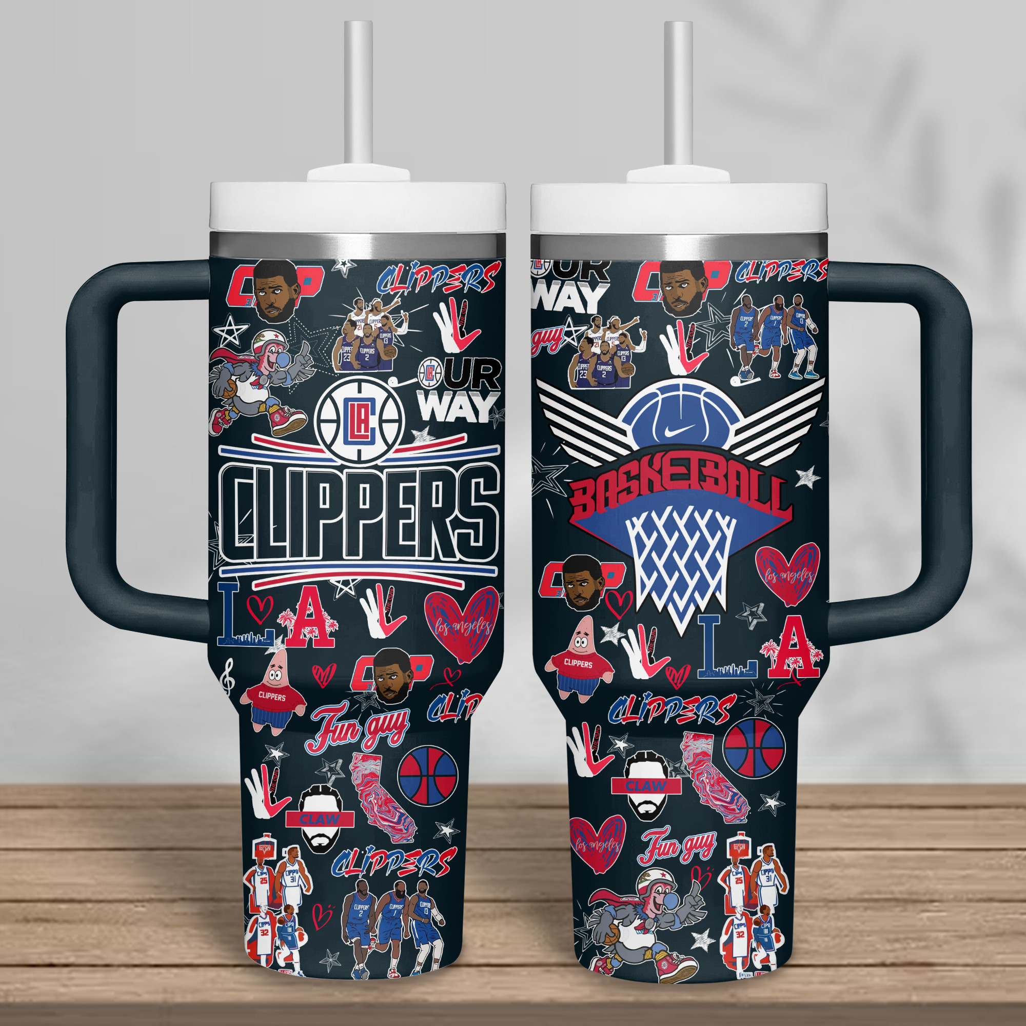 LA Clippers NBA Custom Stanley Cup 40 oz 30 oz Tumbler With Handle