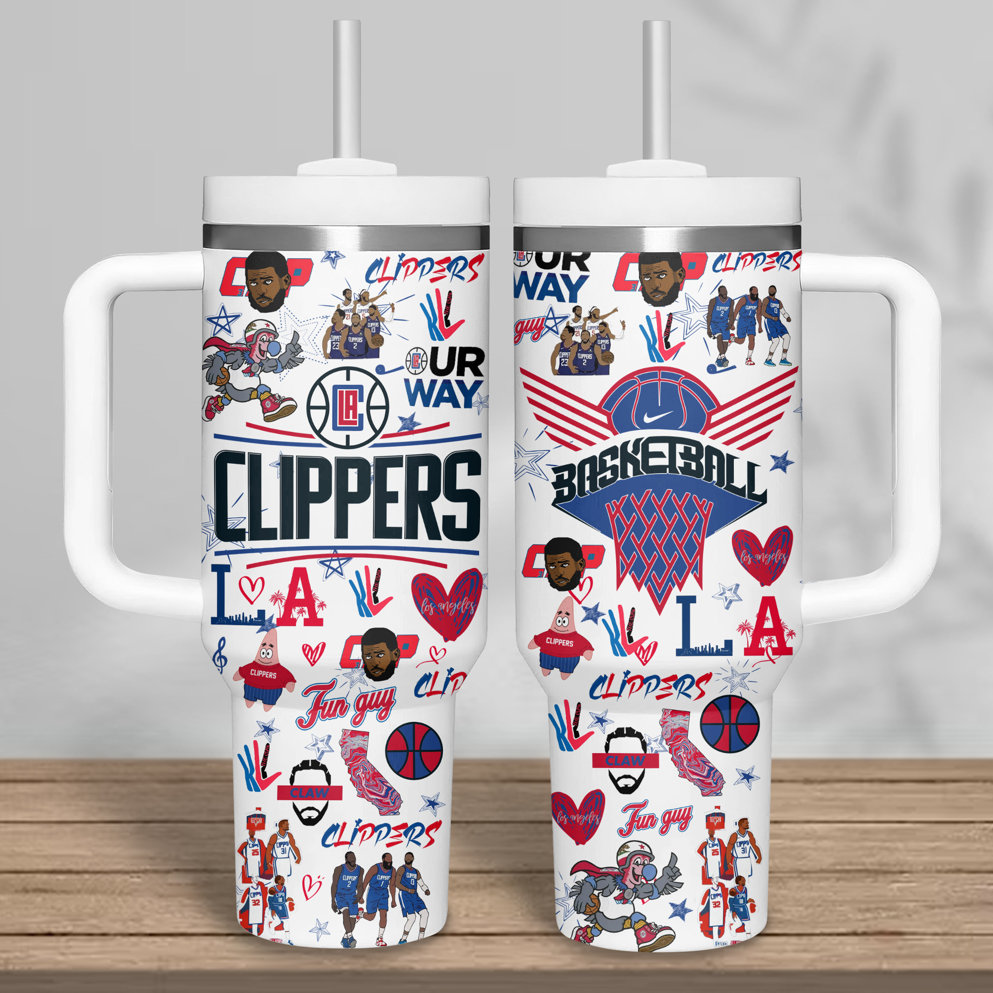 LA Clippers NBA Custom Stanley Cup 40 oz 30 oz Tumbler With Handle