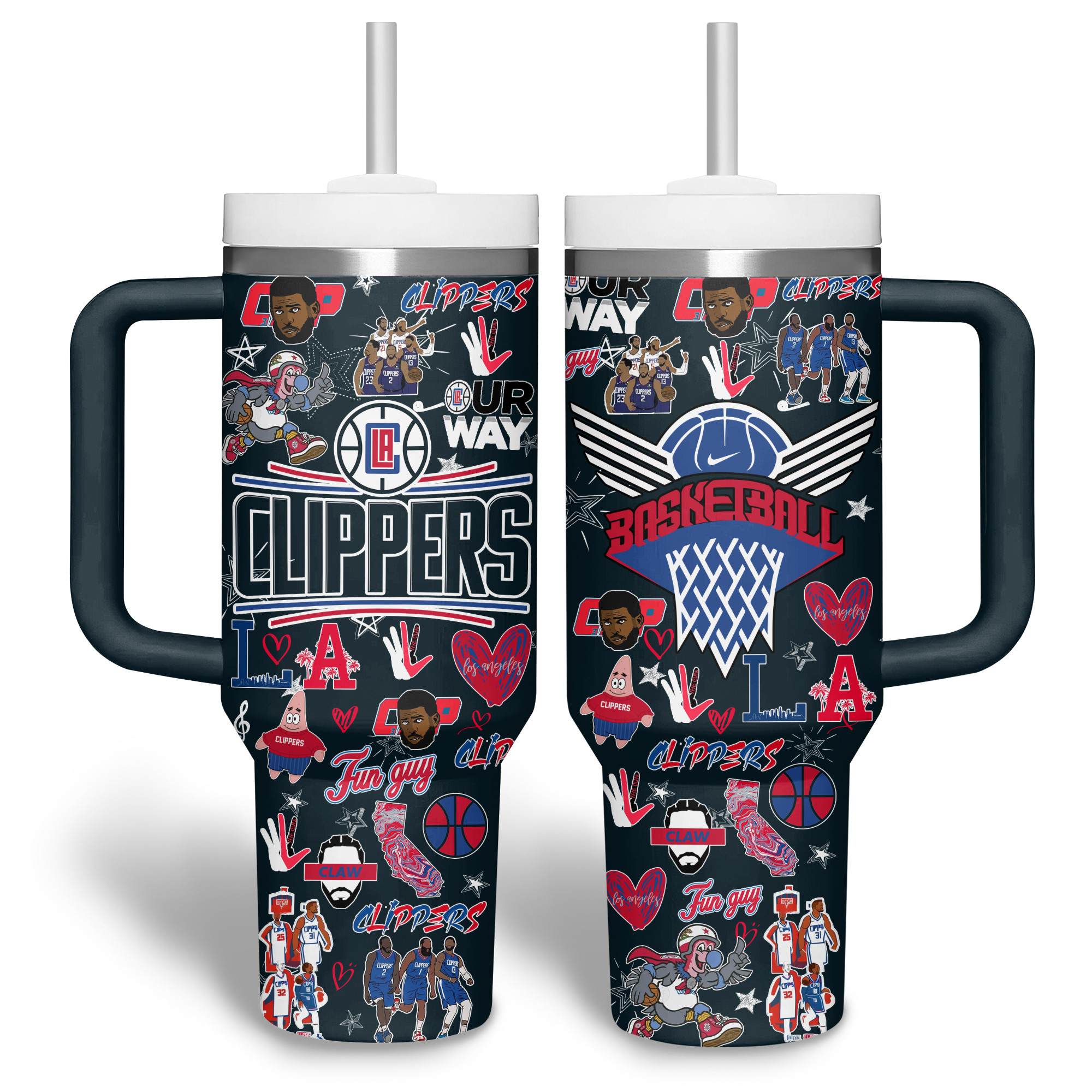 LA Clippers NBA Custom Stanley Cup 40 oz 30 oz Tumbler With Handle