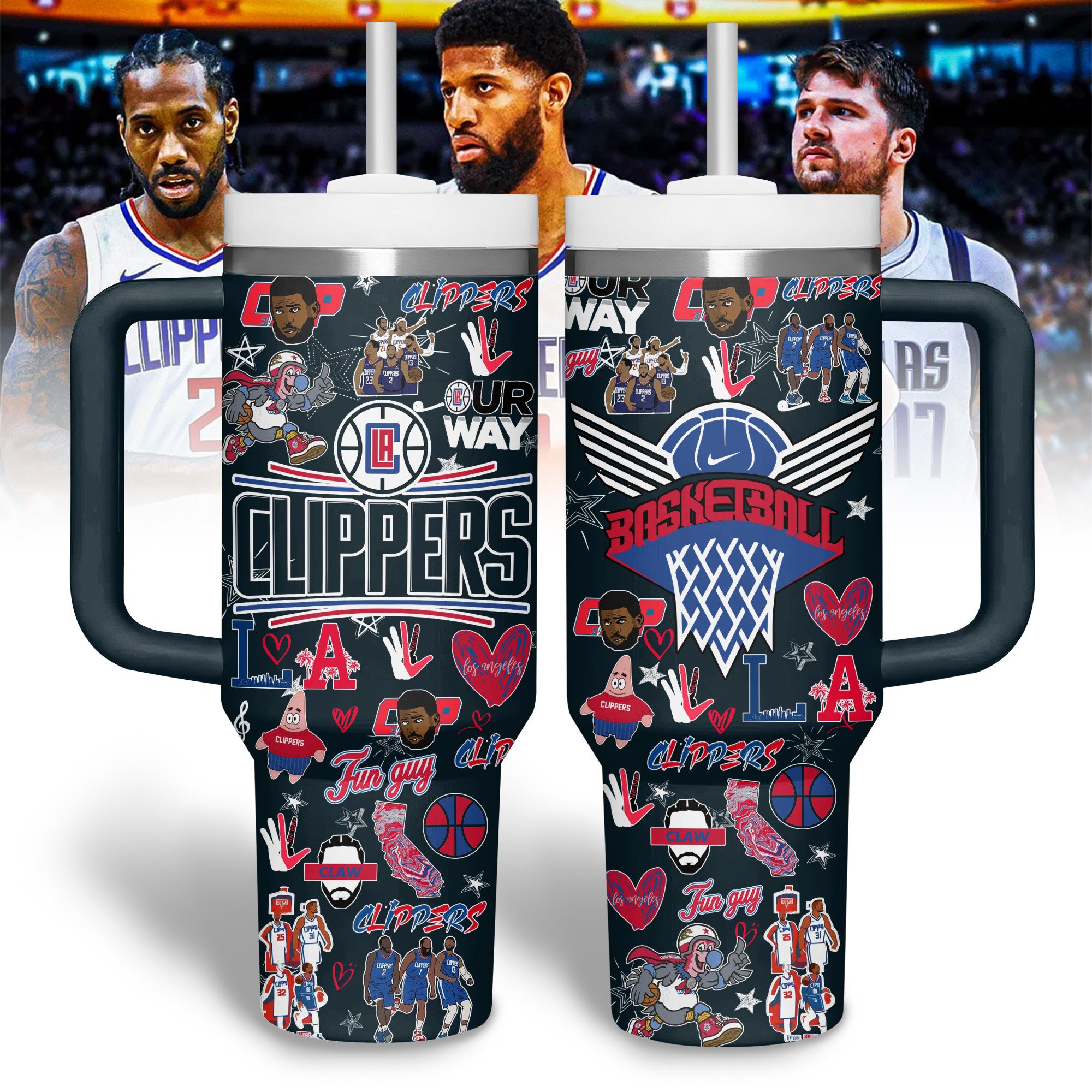 LA Clippers NBA Custom Stanley Cup 40 oz 30 oz Tumbler With Handle