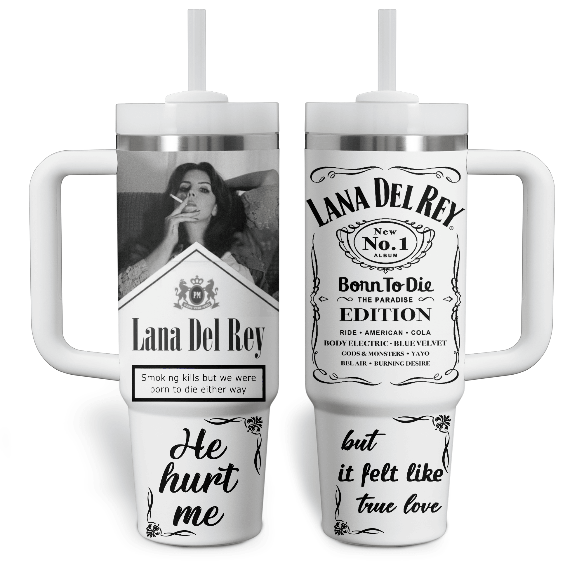 Lana Del Rey Music Custom Stanley Cup 40 oz 30 oz Tumbler With Handle