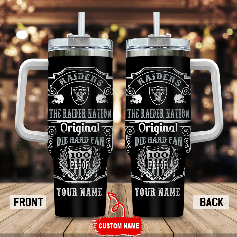 Las Vegas Raiders NFL Original Diehard Fan Custom Stanley Cup 40 oz 30 oz Tumbler With Handle