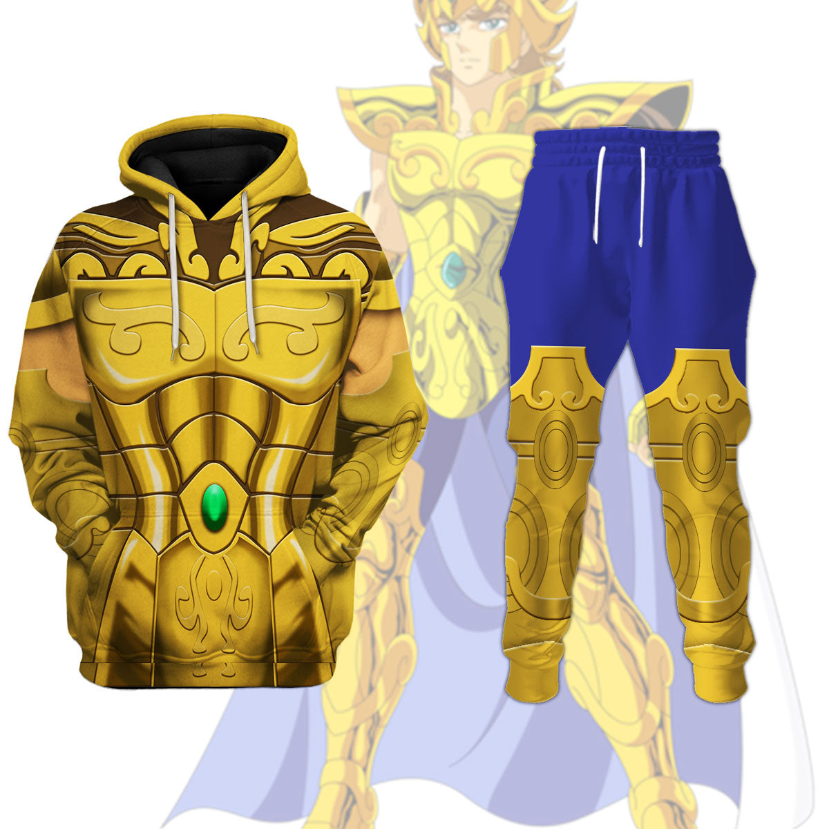 Leo Aiolia Saint Seiya Costume Hoodie Sweatshirt T-Shirt Sweatpants Tracksuit - Stormmerch Exclusive