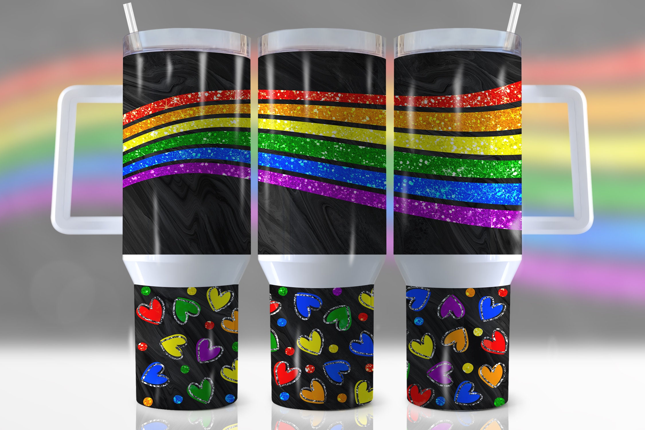 LGBTQ+ Pride Custom Stanley Cup 40 oz 30 oz Tumbler With Handle